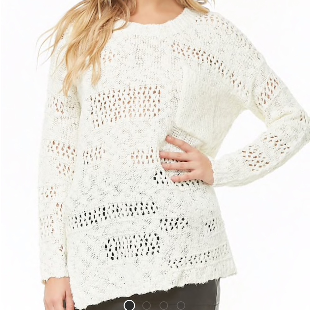 NWT open-knit sweater with pocket